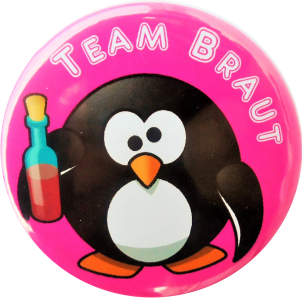 Braut Team JGA Button pink